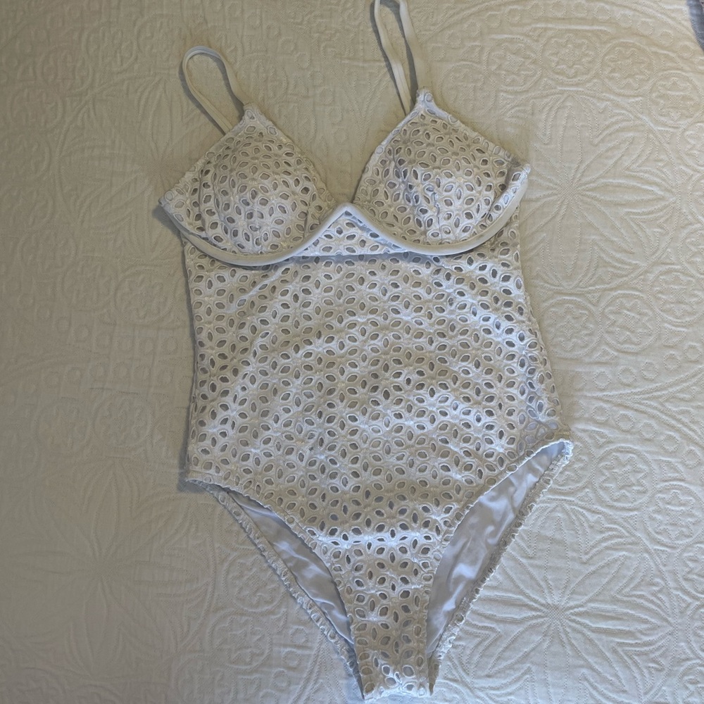 White one piece swimsuit
